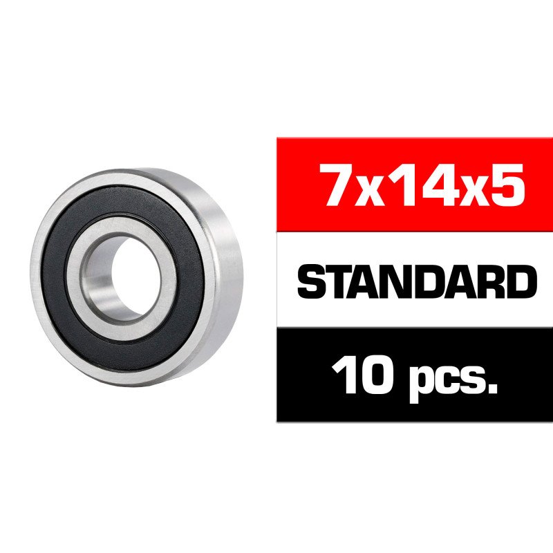 7x14x5mm \HS\ RUBBER SEALED BEARING SET (10pcs)