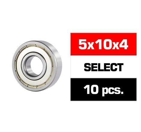 5x10x4mm SELECT \HS\ METAL SHIELDED CLUTCH BEARING SET (10pcs.)